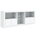 vidaXL Komoda s LED svetlami biela 181,5x37x67 cm