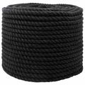 vidaXL Bavlnený povraz 14 mm 25 m Čierna 100% bavlna