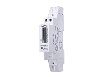 Elektromer 1F na DIN lištu digitálny VCX DDS238 / 230V / 45A / LCD