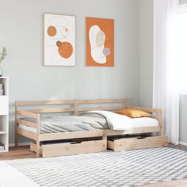 vidaXL Denná posteľ zásuvky 80x200 cm masívna borovica