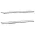 vidaXL Nástenné police 2 ks 100x23,5cm strieborné nehrdzavejúca oceľ