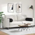 vidaXL Podložkové vankúše 2 ks látka Čierna Ø 25 x 70 cm