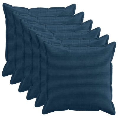vidaXL Poťah na podložku 6 ks HOUTEN Námornícka modrá 80 x 80 cm