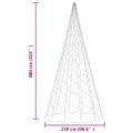 vidaXL Vianočný stromček na stožiari teplé biele svetlo 3000 LED 800cm