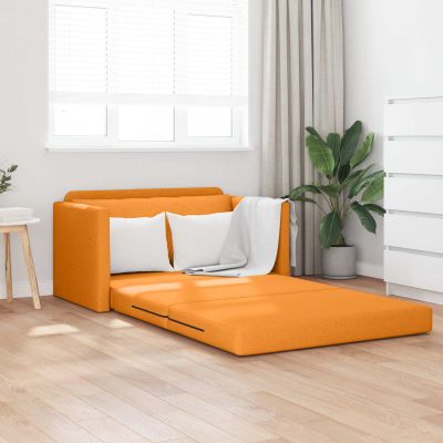 vidaXL Rozkladacia posteľ Tmavá žltá 124 x 71 x 78 cm látka