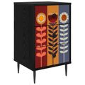 vidaXL Nočný stolík ESSEN Čierny dub 36 x 33 x 61 cm Kompozitné drevo