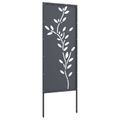 vidaXL Záhradná clona na súkromie Kvetinový Antracit 50 x 140 cm