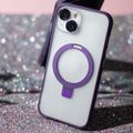 Magnetické kruhové puzdro pre iPhone 13 6,1" fialová