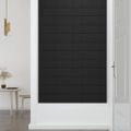 vidaXL Nástenné panely 12 ks čierne 60x15 cm látkové 1,08 m²
