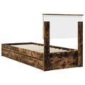 vidaXL Úložná posteľ Dymová dub 75 x 190 cm Kompozitné drevo