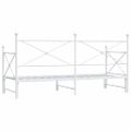 vidaXL Váľanda s kolieskom bez matraca Biela 90x200 cm Oceľ