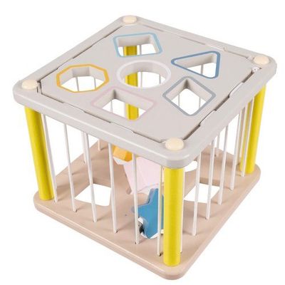 Montessori drevená vkladacia kocka Kruzzel 22885 Montessori dřevěná vkládací kostka Kruzzel 22885