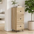 vidaXL Zásuvkový kabinet Dub sonoma 33 x 34,5 x 90 cm Kompozitné drevo