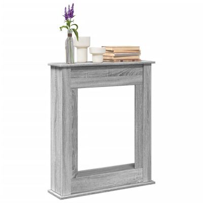 vidaXL Obloženie krbu sivá sonoma 75x20x87,5 cm kompozitné drevo