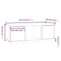 vidaXL Konferenčný stolík biely 110x50x40 cm borovicový masív