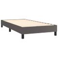 vidaXL Boxspring posteľ s matracom a LED sivá 80x200 cm umelá koža