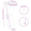 vidaXL Nohy konferenčného stolíka v tvare X, 2 ks, antracitové, 38 x (42-43) cm, oceľ