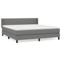vidaXL Boxspring posteľ s matracom tmavosivá 160x200 cm látka