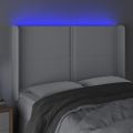 VidaXL Čelo postele biele 147x16x118/128 cm umelá koža
