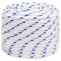 vidaXL Lodné lano biele 16 mm 100 m polypropylén