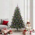 vidaXL Umelý vianočný stromček Zelená 180 cm PVC, kov a plast