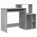 vidaXL Stôl Sivý Sonoma 120,5 x 44 x 88,5 cm Kompozitné drevo