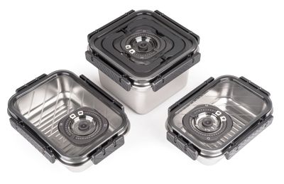 Set G21 nerezových vákuovacích dóz, 3 ks