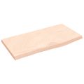 vidaXL Nástenná polica 60x30x(2-4) cm neošetrený dubový masív