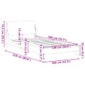 vidaXL Rám postele s čelom Dover bez matraca ružový 100x200 cm zamat