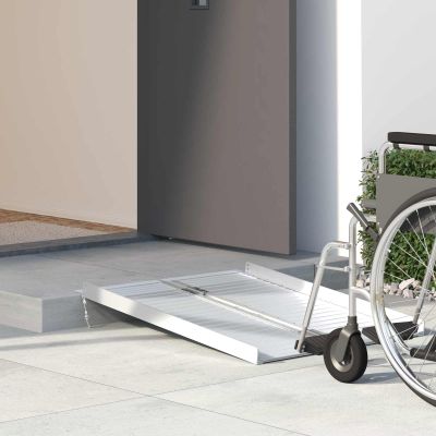 vidaXL Ramp for wheelchair 270 kg Strieborná 270 kg Hliník