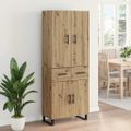 vidaXL Highboard 2 ks Remeselný dub 69,5 x 34 x 180 cm