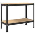 vidaXL Pracovný stôl Čierny 115 x 55 x 91 cm Spracované drevo a kov