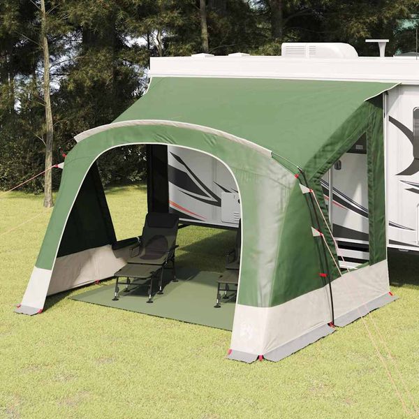vidaXL Karavanový stan pre 5 osôb 5 osoba 410 x 275 x 245 cm Zelená