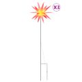 vidaXL Vianočné svetlá s hrotmi 3 ks LED skladacie červené 35 cm