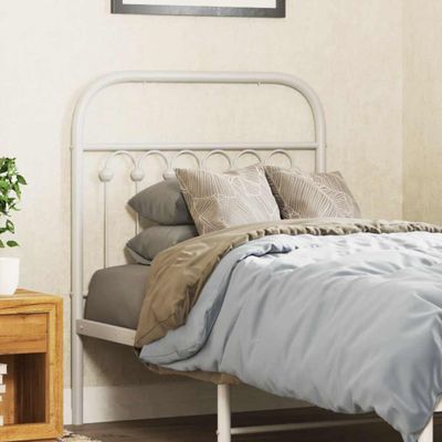 vidaXL Kovové náhradné čelo postele biele 75 cm