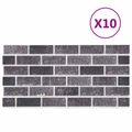 vidaXL Nástenné panely 10 ks 100 x 50 cm Čierna a Šedá EPS pena