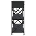 vidaXL Konzolový stolík čierny 75x28x75 cm kompozitné drevo