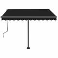 vidaXL Voľne stojaca ručne zaťahovacia markíza 350x250 cm antracitová