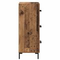vidaXL Servírovacia skriňa Staré drevo 34,5 x 34 x 90 cm