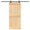 vidaXL Posuvné dvere NARVIK Prírodná a čierna 90 x 210 cm (213,5 cm)