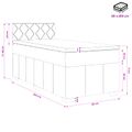 vidaXL Posteľ boxspring s matracom Tmavosivá 80 x 200 cm Látka