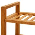 vidaXL Regál na topánky s 2 policami 100x27x40 cm, dubový masív