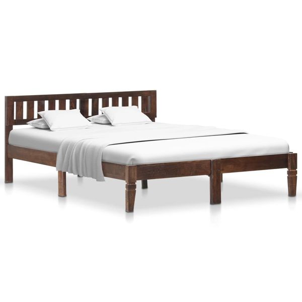 vidaXL Posteľný rám 140 cm mangovníkový masív