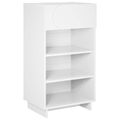 vidaXL Skriňa na topánky 48 x 38 x 87,5 cm Kompozitné drevo Biela