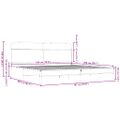 vidaXL Kovový posteľný rám bez matraca hnedý dub 180x200 cm
