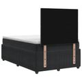 vidaXL Posteľ boxspring s matracom Čierna 120 x 190 cm Zamat