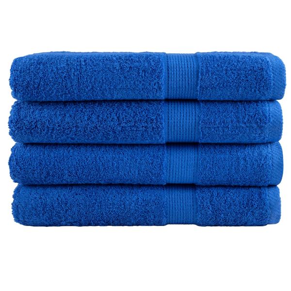 vidaXL Prémiové uteráky do sauny SOLUND 4 ks modré 80x200 cm 600 g/m2
