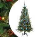 vidaXL Umelý Sklápací Vianočný Stromček Zelená 150 cm PE a PVC