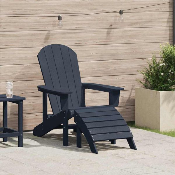 vidaXL Adirondack stolička Námornícka modrá 82 x 74 x 92 cm HDPE