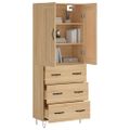 vidaXL Vysoká skrinka dub sonoma 69,5x34x180 cm spracované drevo